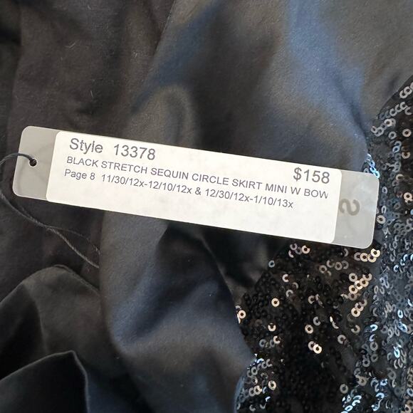 Maria Bianca Nero Black Stretch Sequin Circle Mini Dress Small NWT - Picture 6 of 10